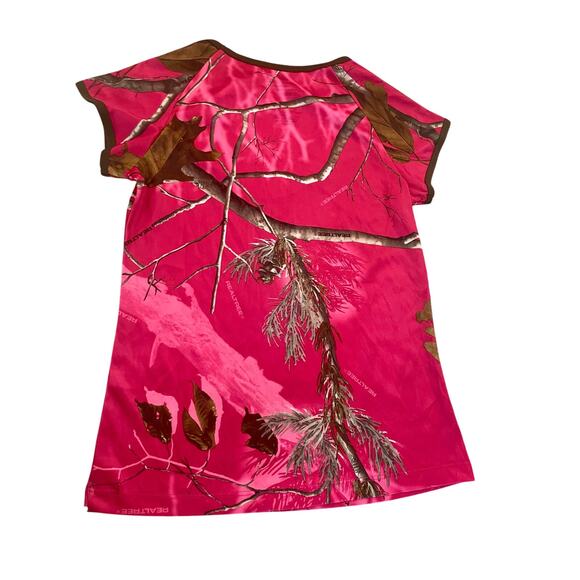 REAL TREE T-SHIRT HOT PINK CAMOUFLAGE SZ S CAMO HUNTING ATHLETIC PERFORMANCE - Picture 9 of 10